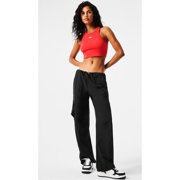 Alo Megastar Cargo Pants Black High OR Low Rise Hiking Utility Track Joggers M - Picture 7 of 16